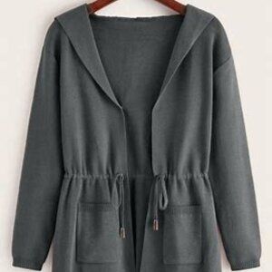 Gray Hooded Women's Sweater